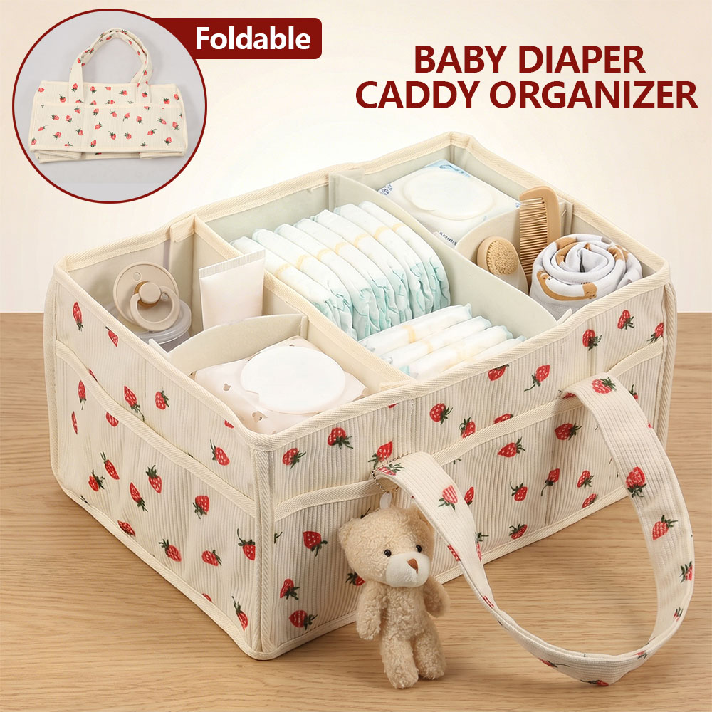 Baby Products Organiser - Baby Nappy Wipe Basket Organizer Portable