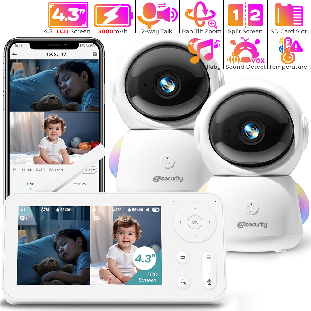 Baby Products Video - 2K Baby Monitor with 2 Cameras