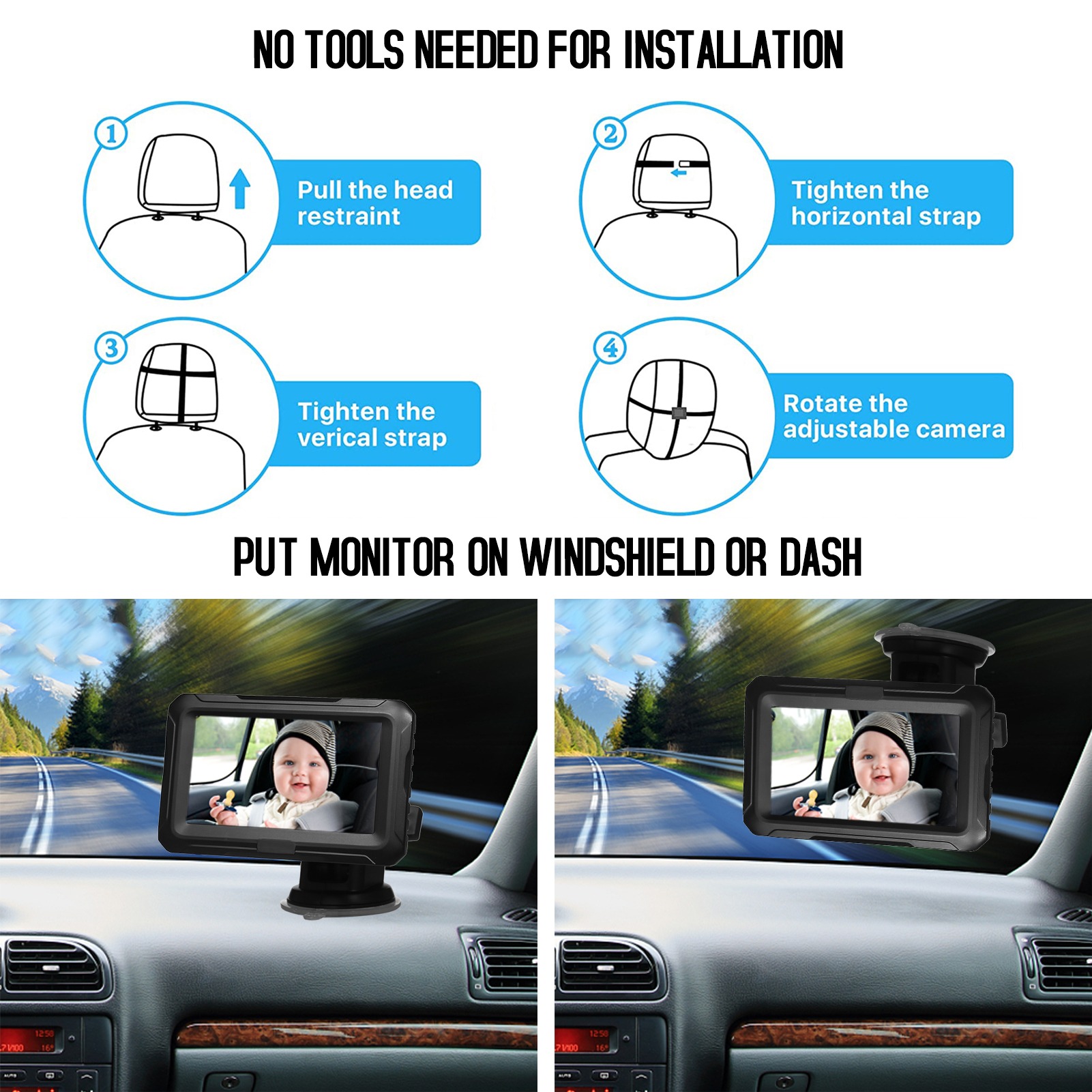 1080P Baby Car Mirror with 4.3 - Baby Products Video ulasan dan harga